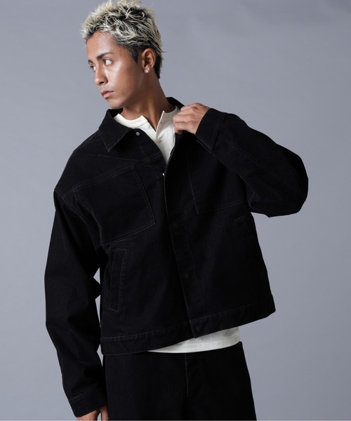 DANKE SCHON（ダンケシェーン）の「DankeSchon/ダンケシェーン/FLOCKY DENIM SHORT JACKET（デニムジャケット・メンズ・ブラック/ブラウン・M/L）」の11枚目の写真