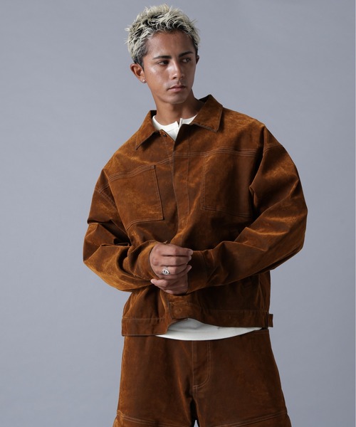 DANKE SCHON（ダンケシェーン）の「DankeSchon/ダンケシェーン/FLOCKY DENIM SHORT JACKET（デニムジャケット・メンズ・ブラック/ブラウン・M/L）」の18枚目の写真