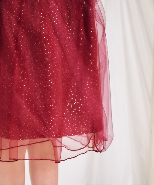 apres les cours(アプレレクール)の「お花モチーフラメチュールワンピース_アプレレクールマシェリ(ワンピース・キッズ・ピンク/ワインレッド・80/90/100/110/130/120)」の14枚目の写真