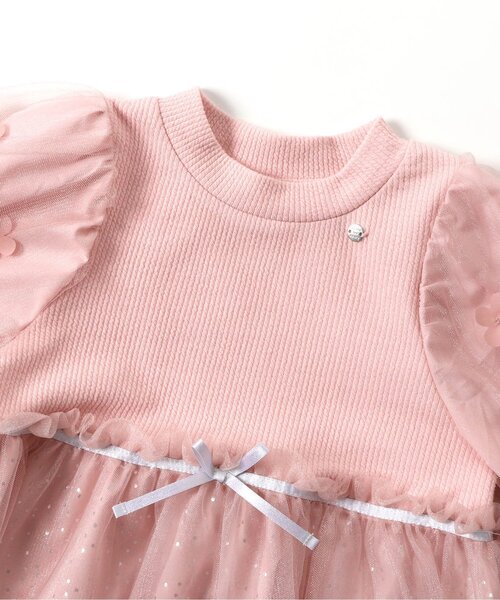 apres les cours(アプレレクール)の「お花モチーフラメチュールワンピース_アプレレクールマシェリ(ワンピース・キッズ・ピンク/ワインレッド・80/90/100/110/130/120)」の8枚目の写真