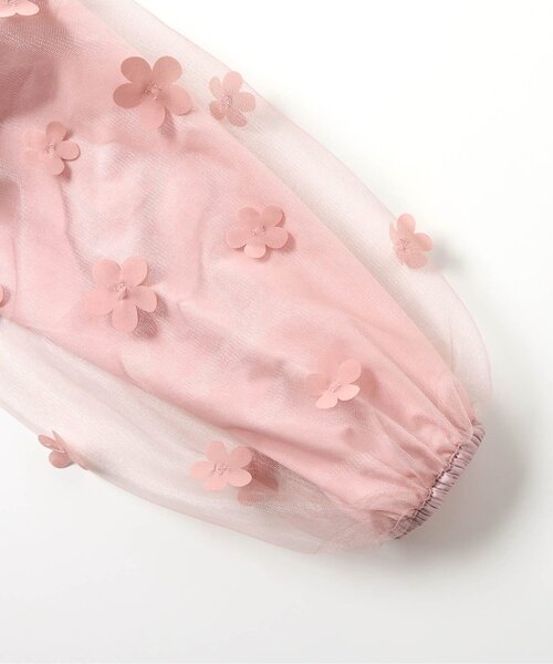 apres les cours(アプレレクール)の「お花モチーフラメチュールワンピース_アプレレクールマシェリ(ワンピース・キッズ・ピンク/ワインレッド・80/90/100/110/130/120)」の6枚目の写真