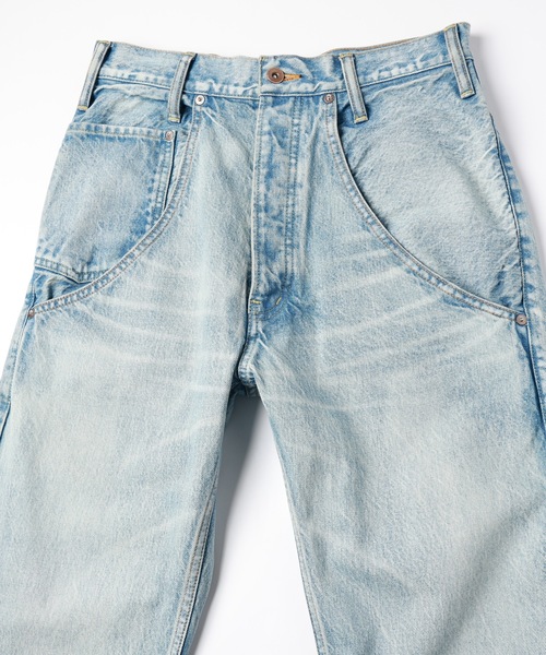 amok（アモク）の「VINTAGE DENIM PANTS（デニムパンツ・メンズ・ライトインディゴブルー/インディゴブルー・L/M/S）」の5枚目の写真