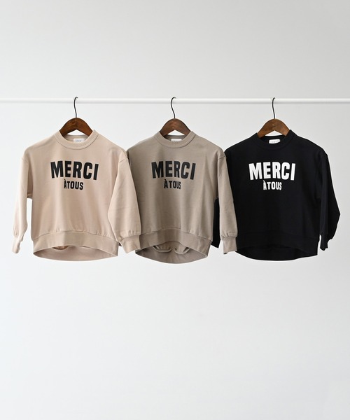 FOV(フォブ)の「FOV/フォブ MERCI ビッグトレーナー(スウェット・キッズ・ホワイト系その他2/ブラック/グレイッシュベージュ・XL/L/M/S)」の8枚目の写真