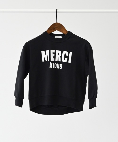 FOV(フォブ)の「FOV/フォブ MERCI ビッグトレーナー(スウェット・キッズ・ホワイト系その他2/ブラック/グレイッシュベージュ・XL/L/M/S)」の5枚目の写真