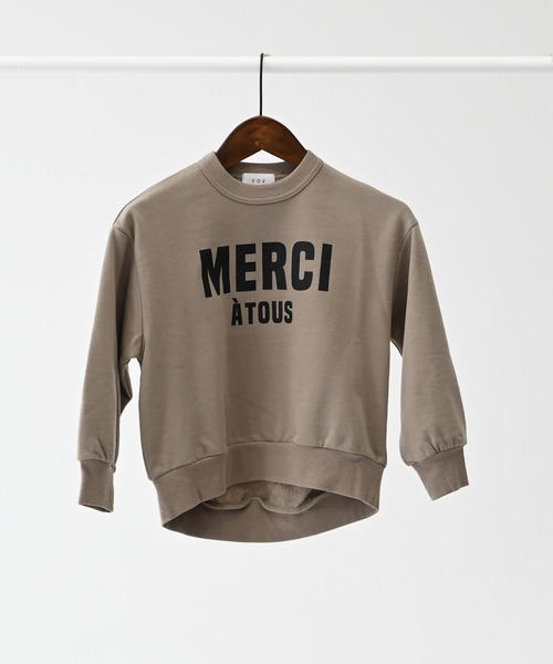FOV(フォブ)の「FOV/フォブ MERCI ビッグトレーナー(スウェット・キッズ・ホワイト系その他2/ブラック/グレイッシュベージュ・XL/L/M/S)」の6枚目の写真