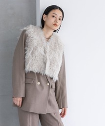 A part by | フェイクファーショートベスト(ベスト)