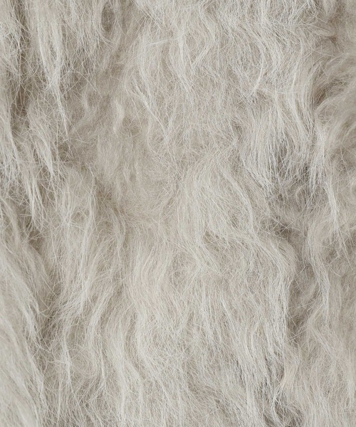 A part by（アパートバイ）の「フェイクファーショートベスト（ベスト・レディース・ライトグレー/ベージュ・FREE）」の7枚目の写真