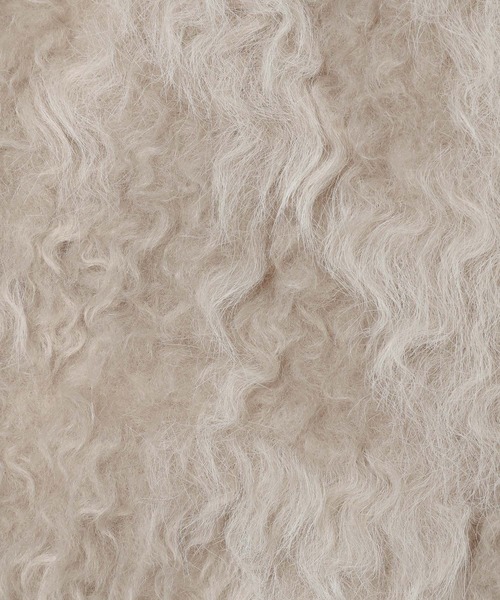 A part by（アパートバイ）の「フェイクファーショートベスト（ベスト・レディース・ライトグレー/ベージュ・FREE）」の15枚目の写真