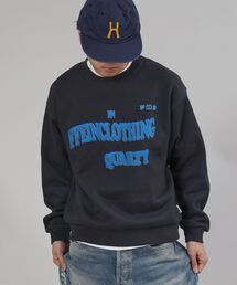FFEIN（フェイン）の「【FFEIN(フェイン)】ヘビーウエイトウェーブロゴスウェット   裏起毛 スウェット クルーネック ワンポイント プリント（スウェット）」