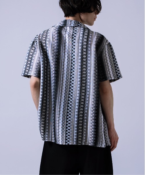 Crownor(クラウノアー)の「エスニックパターン レース編み シャツ(シャツ/ブラウス・メンズ・オレンジ/ブルー/ブラック・MEDIUM/LARGE)」の16枚目の写真