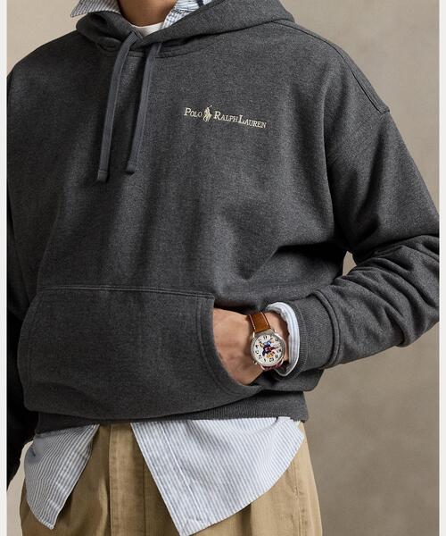 リラックスド フィット ロゴ フリース フーディ（パーカー