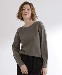 grove | 【最終お値下げ!】ガーターボートネックプルオーバー【洗える/毛玉軽減】(ニット/セーター)