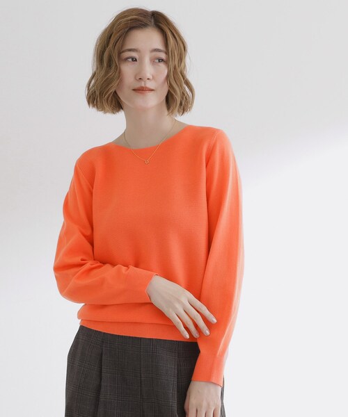 grove（グローブ）の「【最終お値下げ！】ガーターボートネックプルオーバー【洗える/毛玉軽減】（ニット/セーター・レディース・オレンジ/グリーン系/ライトグレー/ホワイト系5/チャコールグレー/オフホワイト/ブラック系7・03/02/01/04/05）」の17枚目の写真