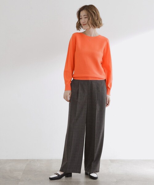 grove（グローブ）の「【最終お値下げ！】ガーターボートネックプルオーバー【洗える/毛玉軽減】（ニット/セーター・レディース・オレンジ/グリーン系/ライトグレー/ホワイト系5/チャコールグレー/オフホワイト/ブラック系7・03/02/01/04/05）」の20枚目の写真