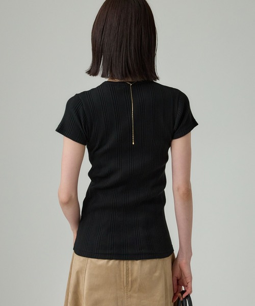 YOUNG&OLSEN The DRYGOODS STORE(ヤングアンドオルセン)の「【YOUNG&OLSEN】RANDOM RIB CREWNECK(Tシャツ/カットソー・レディース・ホワイト/ブラック・フリー)」の15枚目の写真