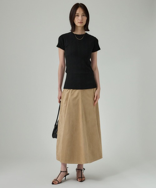 YOUNG&OLSEN The DRYGOODS STORE(ヤングアンドオルセン)の「【YOUNG&OLSEN】RANDOM RIB CREWNECK(Tシャツ/カットソー・レディース・ホワイト/ブラック・フリー)」の16枚目の写真
