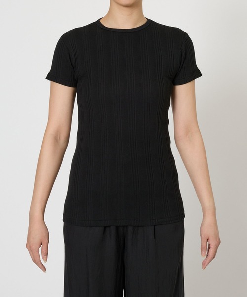 YOUNG&OLSEN The DRYGOODS STORE(ヤングアンドオルセン)の「【YOUNG&OLSEN】RANDOM RIB CREWNECK(Tシャツ/カットソー・レディース・ホワイト/ブラック・フリー)」の20枚目の写真