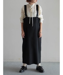 NOMBRE IMPAIR（ノンブルアンペール）の「ミックスツイード　サス付きスカート（スカート）」