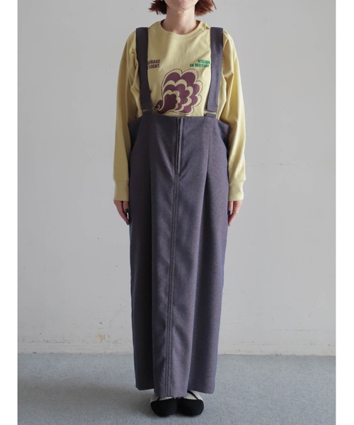 FIL DE FER（フィルデフェール）の「ミックスツイード　サス付きスカート（スカート・レディース・ブラック/ブルー・FREE）」の13枚目の写真