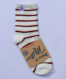 MILLER（ミラー）の「【Robert P.Miller/ロバートピーミラー】1Pソックス クルー/靴下/ボーダー【WEB限定】（ソックス/靴下）」