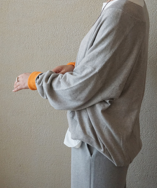 JOURNAL STANDARD LUXE(ジャーナルスタンダード ラックス)の「C/Caテンジク Vネックプルオーバー(ニット/セーター・レディース・グレー/ブラック・FREE)」の10枚目の写真