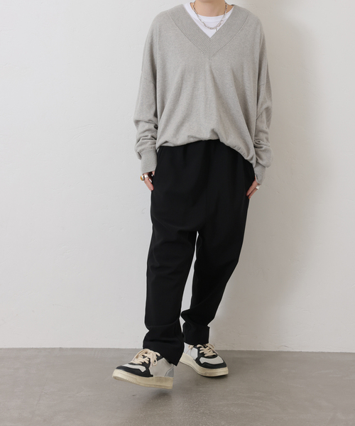 JOURNAL STANDARD LUXE(ジャーナルスタンダード ラックス)の「C/Caテンジク Vネックプルオーバー(ニット/セーター・レディース・グレー/ブラック・FREE)」の11枚目の写真