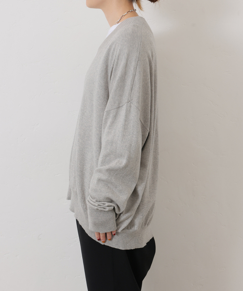 JOURNAL STANDARD LUXE(ジャーナルスタンダード ラックス)の「C/Caテンジク Vネックプルオーバー(ニット/セーター・レディース・グレー/ブラック・FREE)」の17枚目の写真