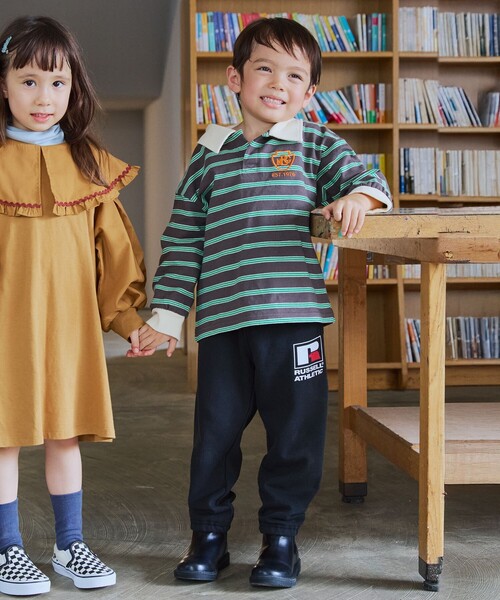 B:MING by BEAMS(ビーミングバイビームス)の「ラガーシャツ(Tシャツ/カットソー・キッズ・チャコールグレー/ホワイト系その他5・140/100/130/110/120)」の12枚目の写真