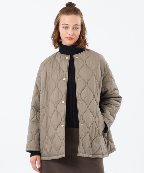 セール】【WEB&一部店舗】リバーシブルキルティングコート（ノーカラー
