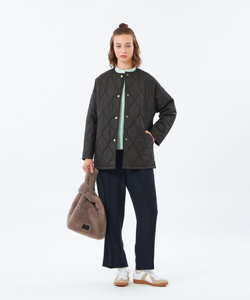 MACKINTOSH PHILOSOPHY(マッキントッシュ フィロソフィー)の「【WEB&一部店舗】リバーシブルキルティングコート(ノーカラーコート・レディース・ベージュ系その他4/ブラック・36/38)」の3枚目の写真