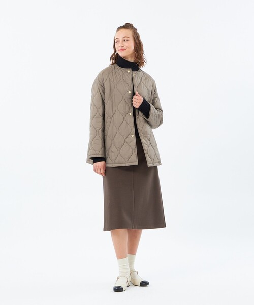 MACKINTOSH PHILOSOPHY(マッキントッシュ フィロソフィー)の「【WEB&一部店舗】リバーシブルキルティングコート(ノーカラーコート・レディース・ベージュ系その他4/ブラック・36/38)」の4枚目の写真