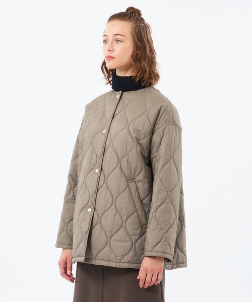 MACKINTOSH PHILOSOPHY(マッキントッシュ フィロソフィー)の「【WEB&一部店舗】リバーシブルキルティングコート(ノーカラーコート・レディース・ベージュ系その他4/ブラック・36/38)」の6枚目の写真
