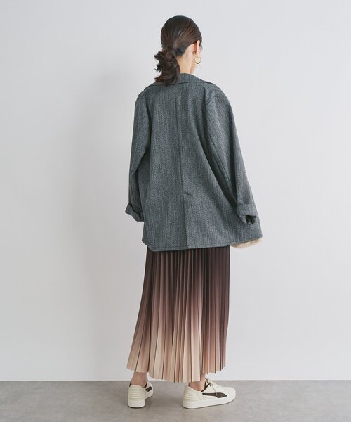 un dix cors(アンディコール)の「《オンオフ兼用・ウエスト総ゴム》グラデーションニットプリーツスカート(スカート・レディース・ブラック/ブラウン・FREE)」の5枚目の写真