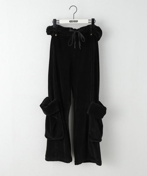 OPEN YY ユニークデザイン フレアパンツ 黒 OPEN YY ユニークデザイン フレアパンツ 黒 OPEN Yy（オープン