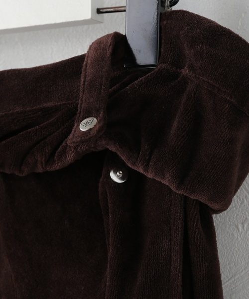 OPEN Yy(オープンワイワイ)の「【Geek Office / ギークオフィス】OPEN YY Woven ROLLED WAIST VELOUR CARGO(カーゴパンツ・レディース・ブラウン/ブラック・SMALL)」の9枚目の写真