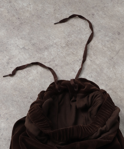 OPEN Yy(オープンワイワイ)の「【Geek Office / ギークオフィス】OPEN YY Woven ROLLED WAIST VELOUR CARGO(カーゴパンツ・レディース・ブラウン/ブラック・SMALL)」の14枚目の写真