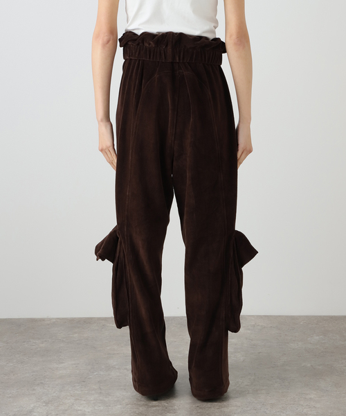 OPEN Yy(オープンワイワイ)の「【Geek Office / ギークオフィス】OPEN YY Woven ROLLED WAIST VELOUR CARGO(カーゴパンツ・レディース・ブラウン/ブラック・SMALL)」の22枚目の写真