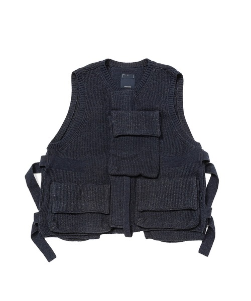 meanswhile(ミーンズワイル)の「Body Armor Knit Vest(ベスト・メンズ・ダークネイビー/チャコール/グレー・2(M)/1(S)/3(L))」の3枚目の写真