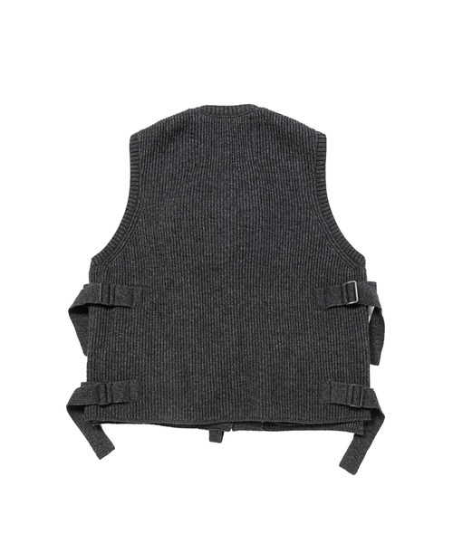 meanswhile ベスト Knit Luggage Vest / BLACK Body Armor Knit Vest（ベスト）｜meanswhile（ミーンズワイル）の