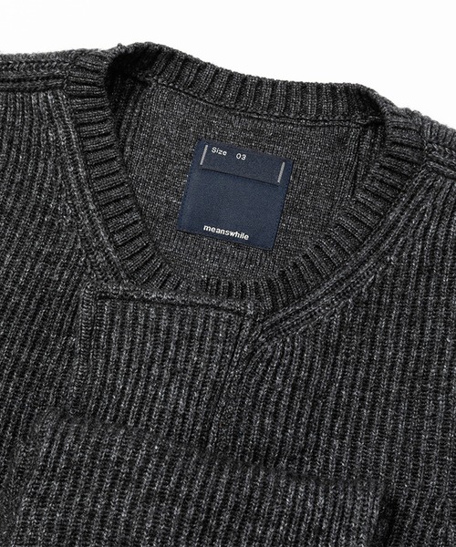 meanswhile(ミーンズワイル)の「Body Armor Knit Vest(ベスト・メンズ・ダークネイビー/チャコール/グレー・2(M)/1(S)/3(L))」の12枚目の写真