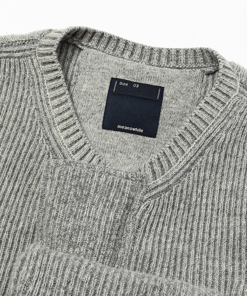 meanswhile(ミーンズワイル)の「Body Armor Knit Vest(ベスト・メンズ・ダークネイビー/チャコール/グレー・2(M)/1(S)/3(L))」の5枚目の写真