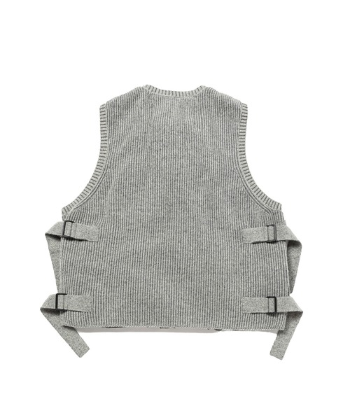 meanswhile(ミーンズワイル)の「Body Armor Knit Vest(ベスト・メンズ・ダークネイビー/チャコール/グレー・2(M)/1(S)/3(L))」の4枚目の写真