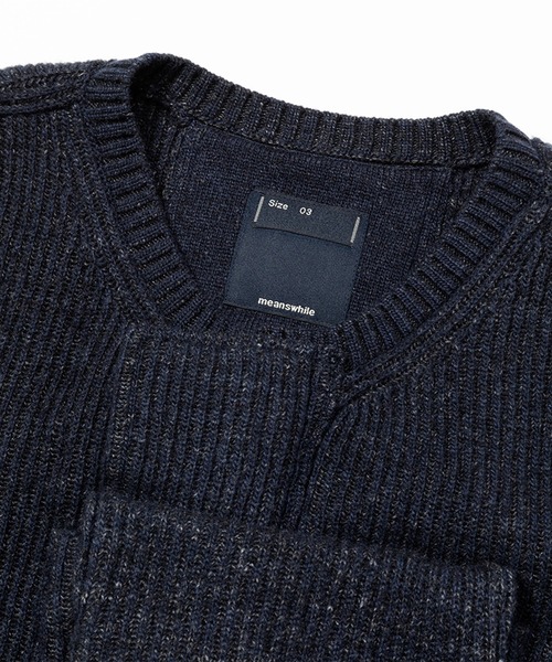 meanswhile(ミーンズワイル)の「Body Armor Knit Vest(ベスト・メンズ・ダークネイビー/チャコール/グレー・2(M)/1(S)/3(L))」の19枚目の写真