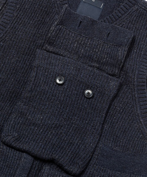 meanswhile(ミーンズワイル)の「Body Armor Knit Vest(ベスト・メンズ・ダークネイビー/チャコール/グレー・2(M)/1(S)/3(L))」の21枚目の写真