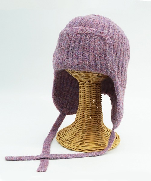 polcadot（ポルカドット）の「HEATHER FLIGHT WATCH/ヘザー フライトニットワッチ（ニットキャップ/ビーニー・レディース・グレー/ラベンダー/ベージュ・FREE）」の5枚目の写真