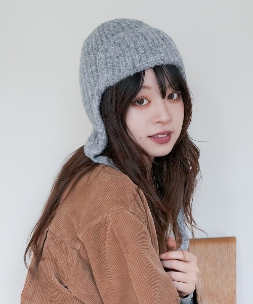 polcadot（ポルカドット）の「HEATHER FLIGHT WATCH/ヘザー フライトニットワッチ（ニットキャップ/ビーニー・レディース・グレー/ラベンダー/ベージュ・FREE）」の17枚目の写真