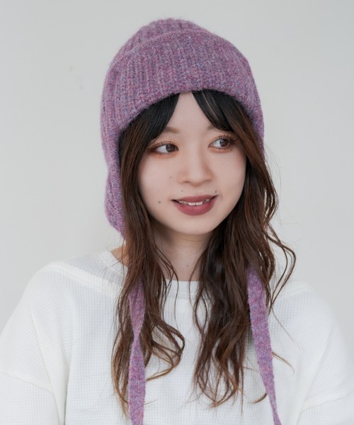 polcadot（ポルカドット）の「HEATHER FLIGHT WATCH/ヘザー フライトニットワッチ（ニットキャップ/ビーニー・レディース・グレー/ラベンダー/ベージュ・FREE）」の13枚目の写真