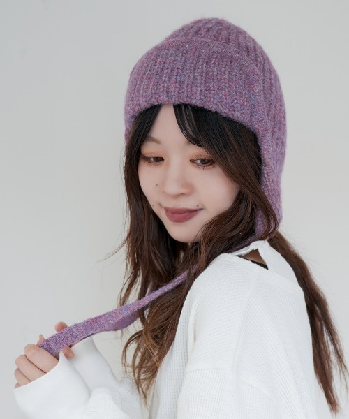 polcadot（ポルカドット）の「HEATHER FLIGHT WATCH/ヘザー フライトニットワッチ（ニットキャップ/ビーニー・レディース・グレー/ラベンダー/ベージュ・FREE）」の14枚目の写真