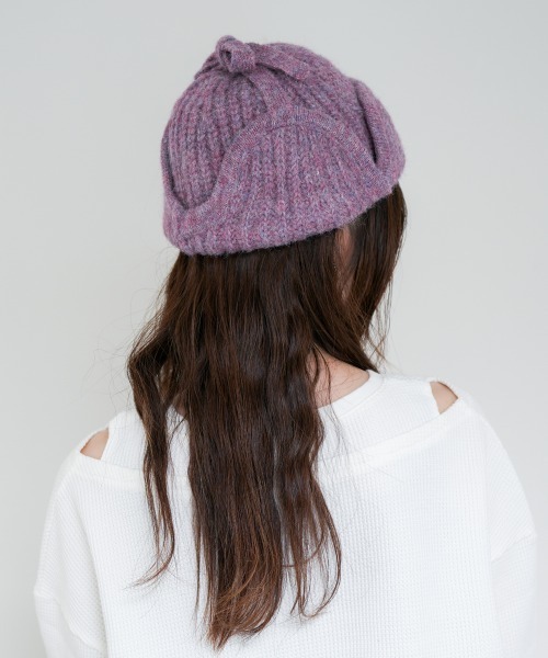 polcadot（ポルカドット）の「HEATHER FLIGHT WATCH/ヘザー フライトニットワッチ（ニットキャップ/ビーニー・レディース・グレー/ラベンダー/ベージュ・FREE）」の8枚目の写真