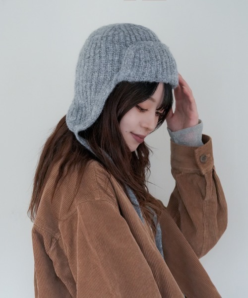 polcadot（ポルカドット）の「HEATHER FLIGHT WATCH/ヘザー フライトニットワッチ（ニットキャップ/ビーニー・レディース・グレー/ラベンダー/ベージュ・FREE）」の19枚目の写真